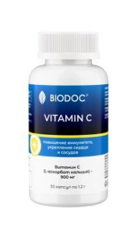 Купить BIODOC Витамин С (L-аскорбат кальция) капсулы 30 шт.