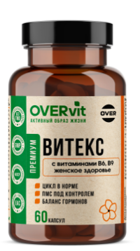 Купить OVERVit Витекс с витаминами В6 и В9 капсулы 60 шт.