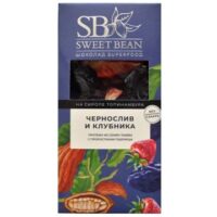 Купить Sweet Bean Шоколад темный без сахара «Premium» (на сиропе топинамбура) с черносливом и клубникой 2×45 г